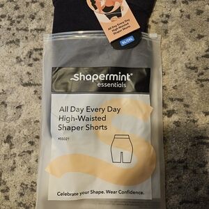 Black High-Waisted Shaper Shorts